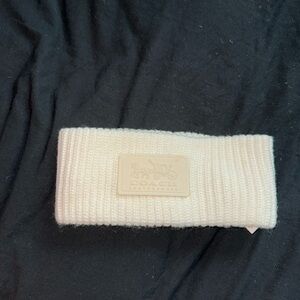 Coach Ivory Knit Headband NWOT